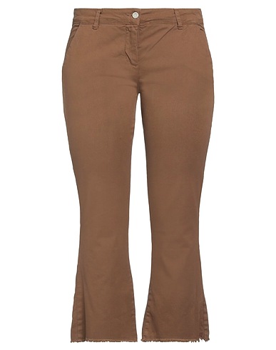 HOPE FASHION Casual pants Brown 98% Cotton, 2% Elastane
