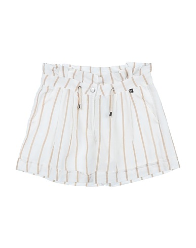 MANILA GRACE Shorts & Bermuda Ivory 50% Linen, 50% Tencel™