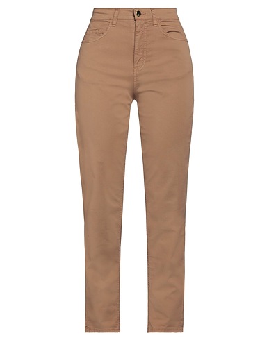 KAOS JEANS Casual trouser Camel 98% Cotton, 2% Elastane