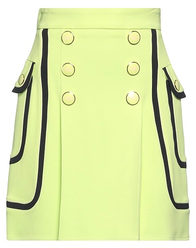 ELISABETTA FRANCHI Mini skirt Lime green 66% Viscose, 32% Acetate, 2% Elastane, Polyester