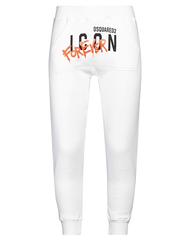 DSQUARED2 Casual pants White 100% Cotton, Elastane