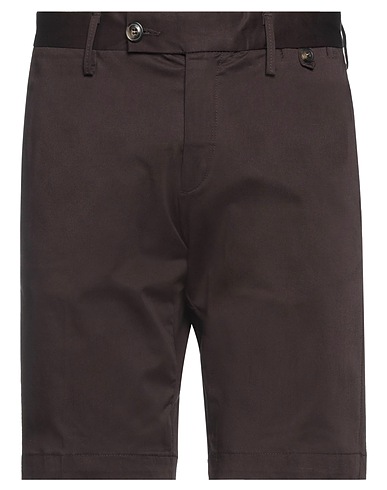 LIU •JO MAN Shorts & Bermuda Chocolate brown 97% Cotton, 3% Elastane