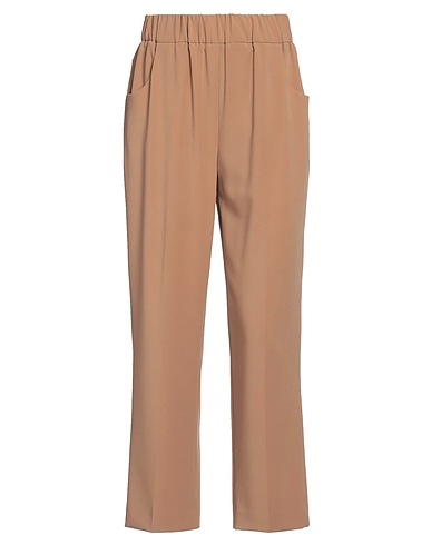 VIA MASINI 80 Casual trouser Camel 94% Polyester, 6% Polyurethane