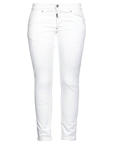 EN AVANCE Pantaloni jeans Bianco 98% Cotone, 2% Elastan
