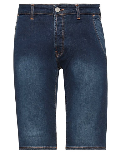 LIU •JO MAN Denim shorts Blue 98% Cotton, 2% Elastane
