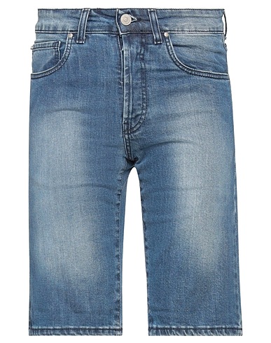 LIU •JO MAN Denim shorts Blue 99% Cotton, 1% Elastane