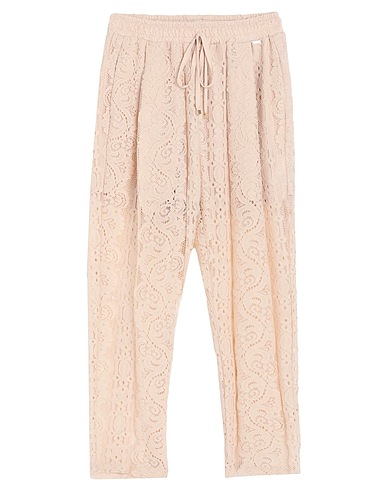 NUALY Casual trouser Beige 62% Polyamide, 38% Cotton