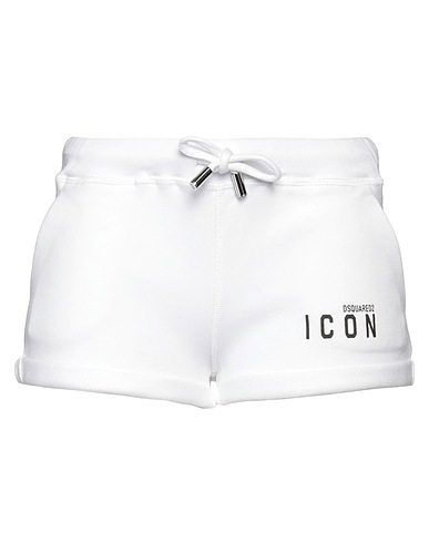 DSQUARED2 Shorts & Bermuda White 100% Cotton, Elastane