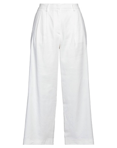 FABIANA FILIPPI Casual pants Ivory 66% Linen, 32% Cotton, 2% Elastane