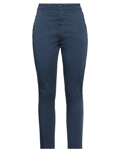 MANILA GRACE Casual trouser Navy blue 97% Cotton, 3% Elastane