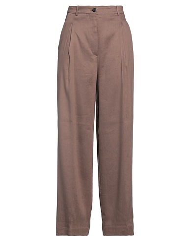 GRIFONI Casual pants Taupe 61% Linen, 36% Viscose, 3% Elastane