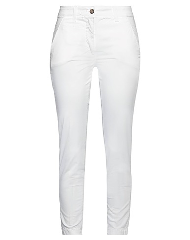 VICOLO Pantalone Bianco 97% Cotone, 3% Elastan