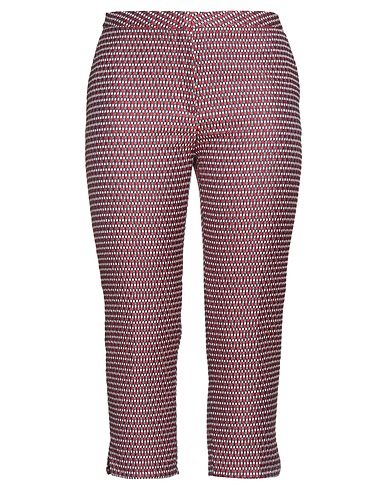 MANILA GRACE Casual trouser Red 53% Polyester, 22% Cotton, 18% Polyacrylic, 6% Acrylic, 1% Other Fibres