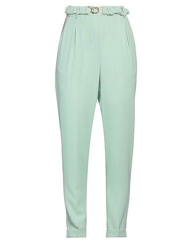 MIRONCÈ Casual pants Light green 97% Polyester, 3% Elastane