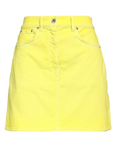 MSGM Mini skirt Lime green 99% Cotton, 1% Elastane