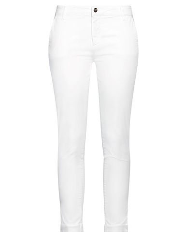 FRACOMINA Pantalone Bianco 98% Cotone, 2% Elastan