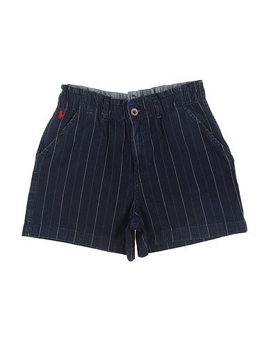 POLO RALPH LAUREN Denim shorts Striped Cotton Twill Paperbag Short  Blue 100% Cotton