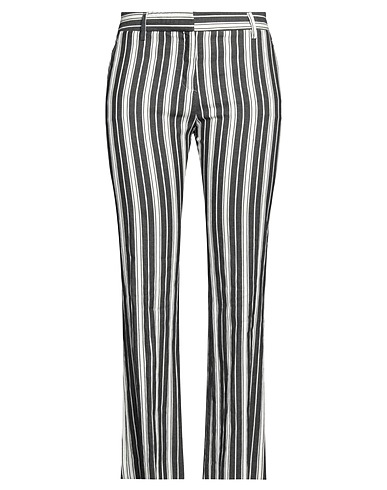 TRUE ROYAL Casual trouser Black 60% Cotton, 40% Linen