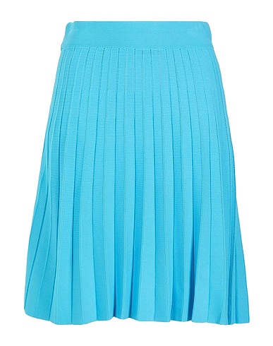 8 by YOOX Mini skirt PLEATED MINI SKIRT Azure 75% Viscose, 25% Recycled polyamide