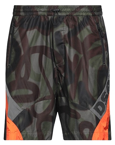 DSQUARED2 Shorts & Bermuda Chocolate brown 97% Cotton, 3% Elastane, Polyester, Polyamide