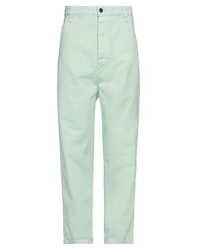 AMI ALEXANDRE MATTIUSSI Denim pants Light green 100% Cotton