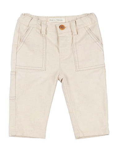 ZHOE & TOBIAH Denim pants Beige 86% Cotton, 12% Linen, 2% Elastane