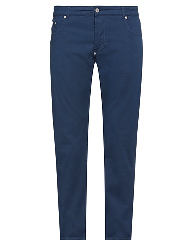 BLAUER. Casual trouser Midnight blue 97% Cotton, 3% Elastane