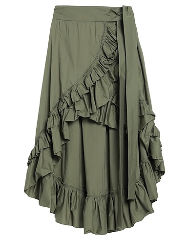 JIJIL Mini skirt Military green 97% Cotton, 3% Elastane
