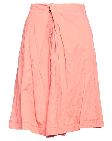 DSQUARED2 Midi skirt Salmon pink 95% Cotton, 5% Metallic fiber, Bovine leather