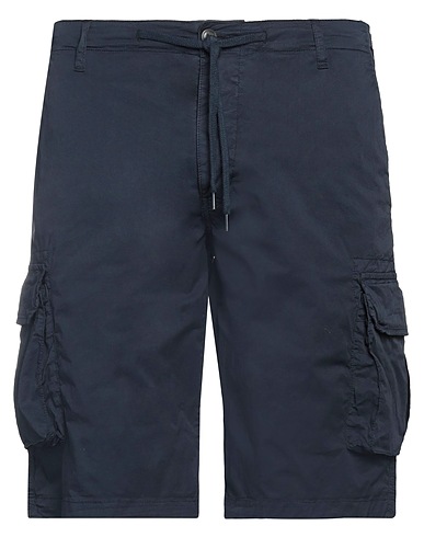 40WEFT Shorts & Bermuda Navy blue 98% Cotton, 2% Elastane