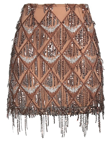 BLUMARINE Mini skirt Brown 50% Polyamide, 50% Polyester