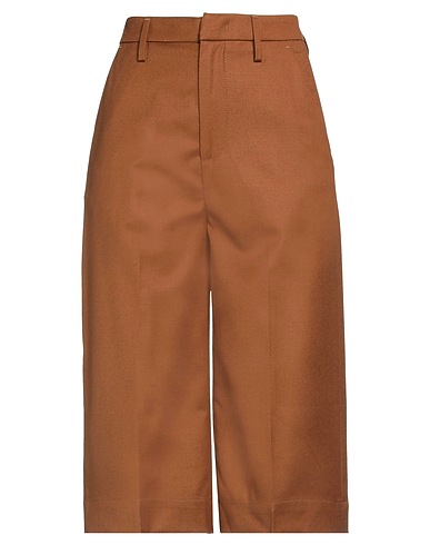 DONDUP Casual pants Brown 99% Virgin Wool, 1% Elastane