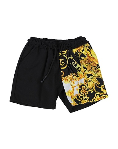 BRIAN RUSH Shorts et Bermudas Noir 60% Laine, 30% Viscose, 7% Polyester, 3% Élasthanne