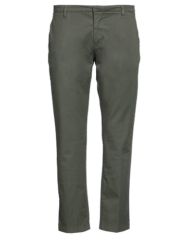 ENTRE AMIS Casual trouser Military green 98% Cotton, 2% Elastane