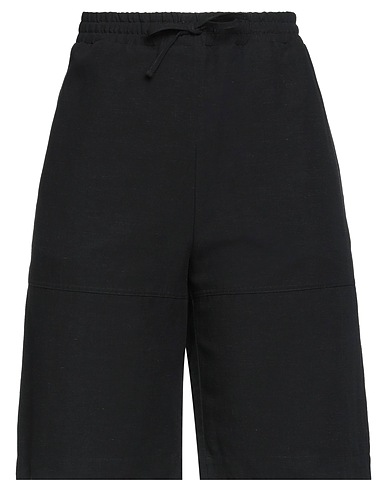 ROBERTO COLLINA Shorts & Bermuda Nero 65% Viscosa, 35% Lino
