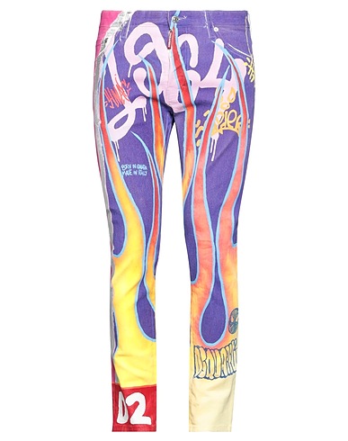DSQUARED2 Denim trousers Purple 98% Cotton, 2% Elastane
