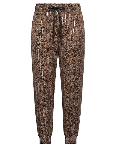 PINKO UNIQUENESS Casual trouser Brown 92% Viscose, 8% Metal