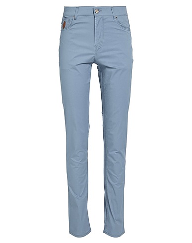 TRUSSARDI 5-pocket Sky blue 98% Cotton, 2% Elastane