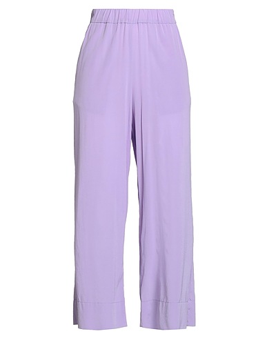 KILTIE Casual pants Lilac 93% Silk, 7% Elastane