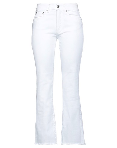 ROŸ ROGER'S Pantalone Bianco 98% Cotone, 2% Elastan