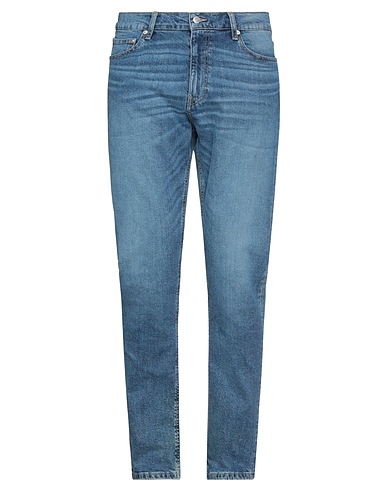 LES DEUX Denim trousers Blue 99% Organic cotton, 1% Elastane