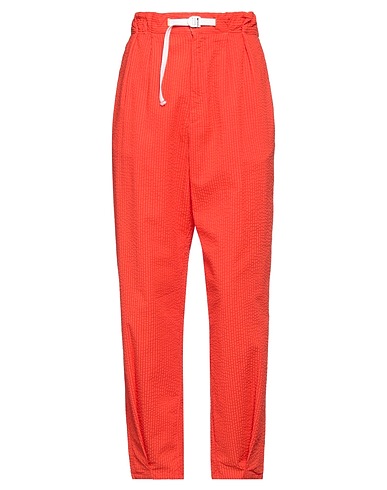 WHITE SAND Casual pants Tomato red 100% Cotton