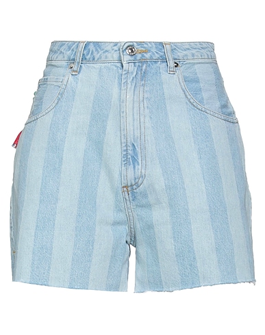 ROŸ ROGER'S Denim shorts Blue 100% Cotton