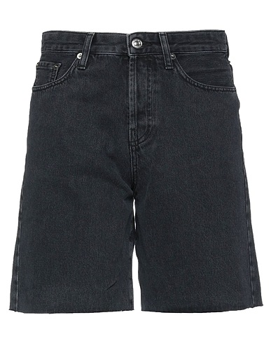 ROŸ ROGER'S Denim shorts Black 100% Cotton