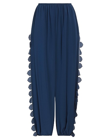 STELLA McCARTNEY Casual trouser Navy blue 100% Silk, Polyester