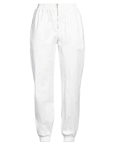 LFDL LA FABBRICA DEL LINO Casual trouser Ivory 97% Cotton, 3% Elastane