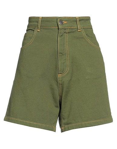 KONTATTO Denim shorts Green 100% Cotton