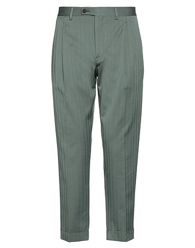 LAB 54 Casual pants Military green 55% Virgin Wool, 42% Cotton, 3% Elastane