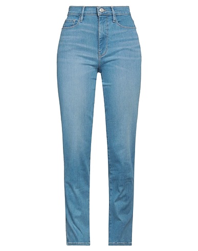 FRAME Denim trousers Blue 67% Cotton, 13% Recycled cotton, 11% Lyocell, 5% Silica fiber, 4% Elastane