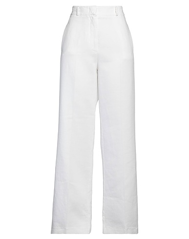 DRUMOHR Casual pants White 68% Cotton, 32% Linen
